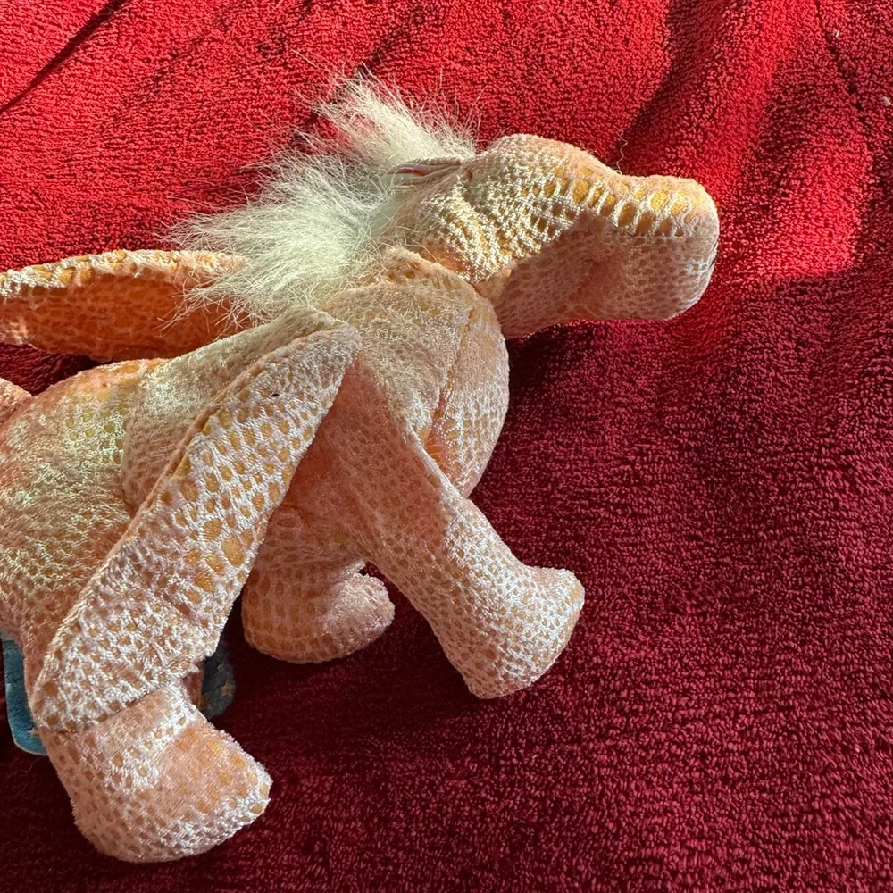 Plush Giraffe Toy for Small Pets - Orange and White